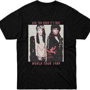 Milli Vanilli World Tour T-Shirt, Music Band Unisex Concert Tee 81